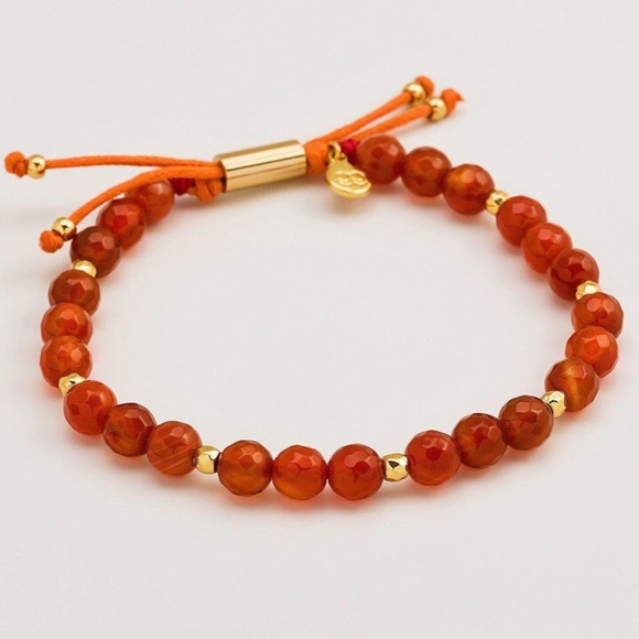 Gorjana Jewelry - Gorjana Beaded Gemstone Bracelet - Orange Agate